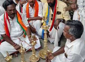 வாக்கு சேகரிக்க சென்ற பாமக வேட்பாளரிடம் கோரிக்கை வைத்த கும்பகோணம் குத்துவிளக்கு தயாரிப்பாளர்கள் …