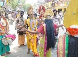 நவக்காளி ஆட்டம் மற்றும் வெண் குதிரை ஆட்டத்துடன் வெகுச்சிறப்பாக நடைப்பெற்ற மயிலாடுதுறை ஜடா முடி அய்யனார் கோயில் பங்குனி உத்திர பால்குட திருவிழா …