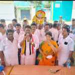 Tiruvallur Parliamentary Constituency DMDK involved in intense vote collection in areas under Meenjur union. Candidate K. Nallathambi …p2