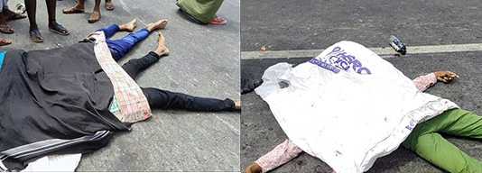 அடையாளம் தெரியாத வாகனம் இருசக்கர வாகனத்தில் மோதி தாரங்கம்பாடி அருகே விபத்து : இரு சக்கர வாகனத்தில் சென்ற மூன்று இளைஞர்கள் சம்பவ இடத்திலேயே பலி ..