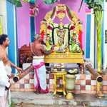 The Vaikasi Dhirut Therota Festival started with the hoisting of the flag at the Arulmiku Srivaradaraja Perumal temple in Meenjur-p1 (4)